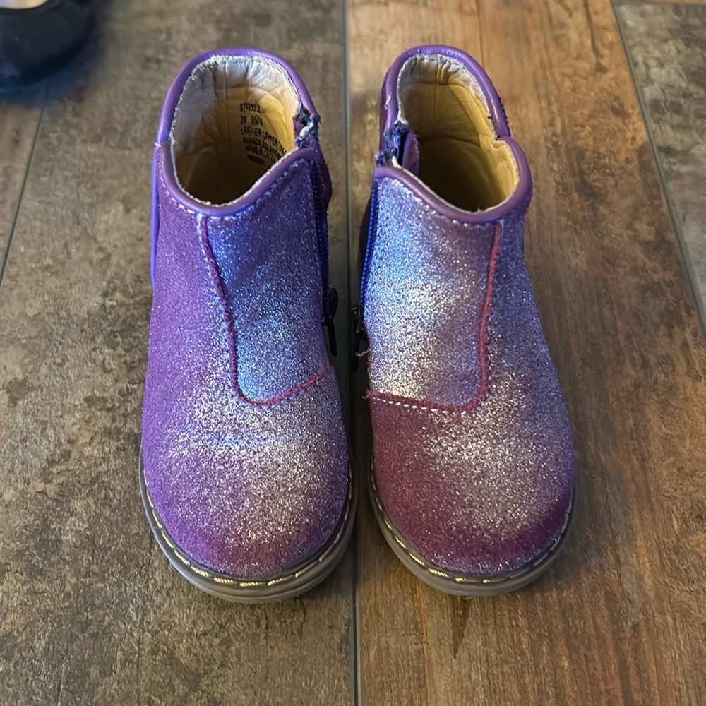 Tucker and Tate Purple Glitter Toddler Booties